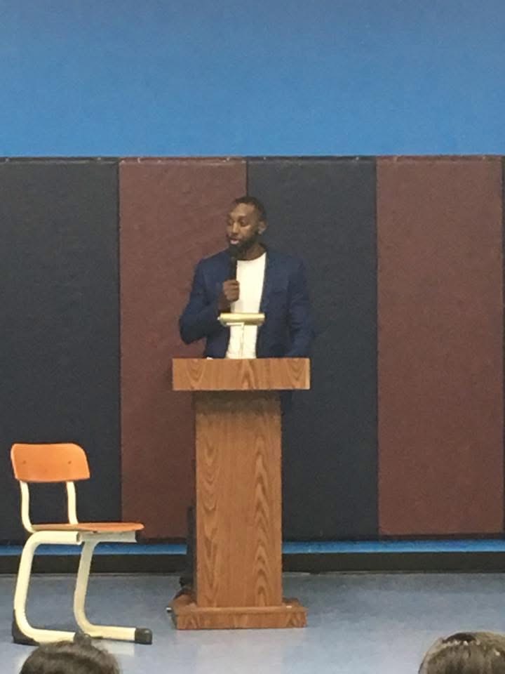 Brandon at the podium