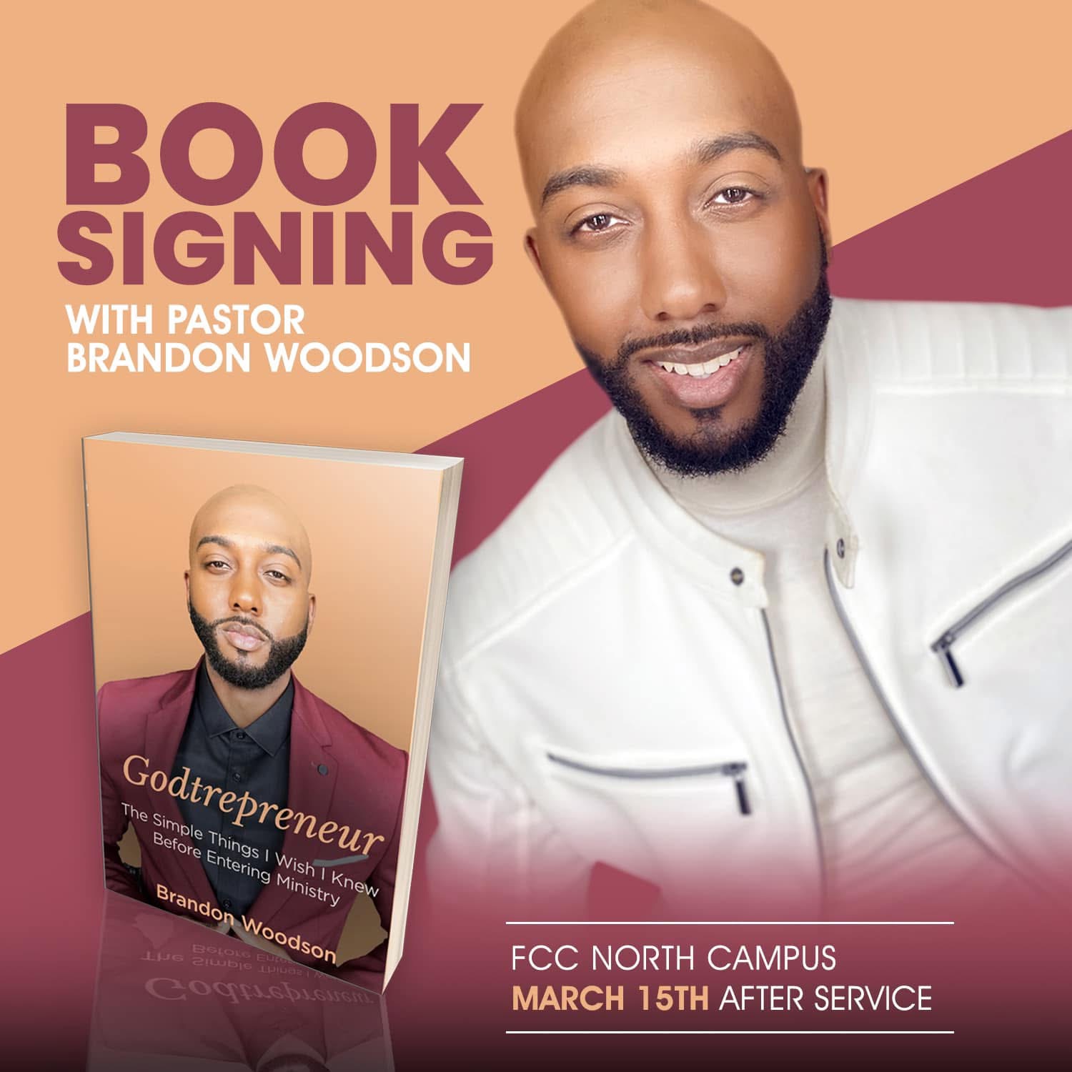Book signing event with Pastor Brandon Woodson